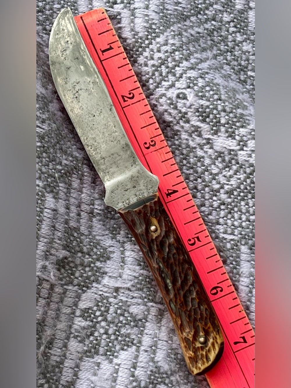 Vintage Remington RH4 fixed blade , bone handles knife :